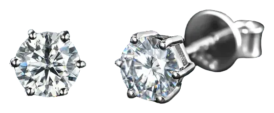 Solitaire Stud Earrings · Representative image